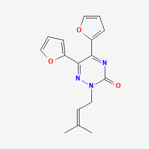 as-Triazin-3(2H)-one, 5,6-di-2-furyl-2-(3-methyl-2-butenyl)-