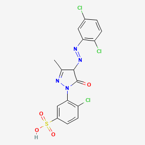 4-Chloro-3-(4-((2,5-dichlorophenyl)azo)-4,5-dihydro-3-methyl-5-oxo-1H-pyrazol-1-yl)benzenesulphonic acid