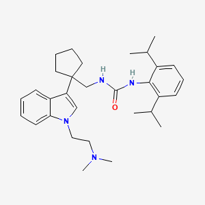 Urea, N-(2,6-bis(1-methylethyl)phenyl)-N'-((1-(1-(2-(dimethylamino)ethyl)-1H-indol-3-yl)cyclopentyl)methyl)-