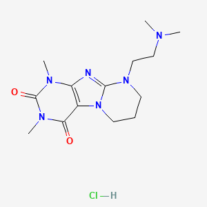 Pyrimido(2,1-f)purine-2,4(1H,3H)-dione, 6,7,8,9-tetrahydro-1,3-dimethyl-9-(2-(dimethylamino)ethyl)-, monohydrochloride