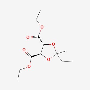 Diethyl (4R-(2alpha,4alpha,5beta))-2-ethyl-2-methyl-1,3-dioxolane-4,5-dicarboxylate