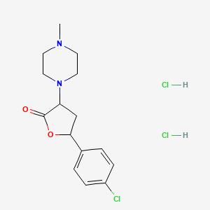 5-(4-chlorophenyl)-3-(4-methylpiperazin-1-yl)oxolan-2-one;dihydrochloride