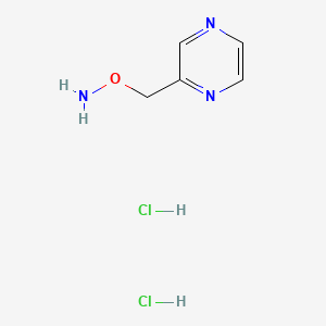 molecular formula C5H9Cl2N3O B15183542 2-((Aminooxy)methyl)pyrazine dihydrochloride CAS No. 36821-75-7