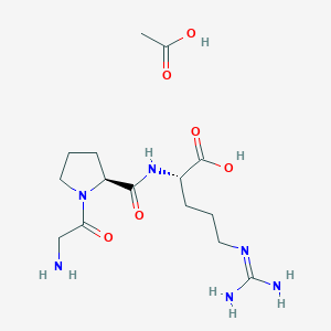 molecular formula C15H28N6O6 B1518359 Gly-Pro-Arg Acetate 