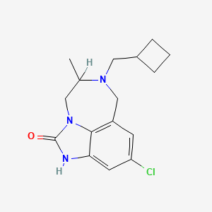 Imidazo(4,5,1-jk)(1,4)benzodiazepin-2(1H)-one, 9-chloro-6-(cyclobutylmethyl)-4,5,6,7-tetrahydro-5-methyl-