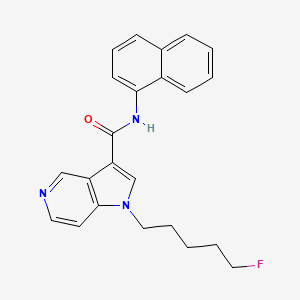 molecular formula C23H22FN3O B15183624 1-(5-Fluoropentyl)-N-(naphthalen-1-yl)-1H-pyrrolo(3,2-C)pyridine-3-carboxamide CAS No. 2219332-48-4