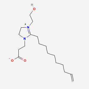 molecular formula C18H32N2O3 B15183646 1-(2-Carboxylatoethyl)-2-(dec-9-enyl)-4,5-dihydro-3-(2-hydroxyethyl)-1H-imidazolium CAS No. 93923-97-8