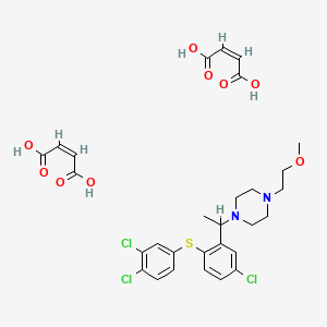 (Z)-but-2-enedioic acid;1-[1-[5-chloro-2-(3,4-dichlorophenyl)sulfanylphenyl]ethyl]-4-(2-methoxyethyl)piperazine