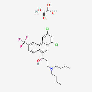 Oxalate 1,3-dichloro-alpha-(2-(dibutylamino)ethyl)-6-(trifluoromethyl)phenanthrene-9-methanolate