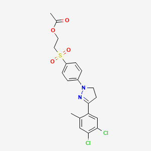 2-((4-(3-(4,5-Dichloro-2-methylphenyl)-4,5-dihydro-1H-pyrazol-1-yl)phenyl)sulphonyl)ethyl acetate