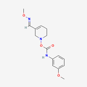 3-Pyridinecarboxaldehyde, 1,2,5,6-tetrahydro-1-((((3-methoxyphenyl)amino)carbonyl)oxy)-, 3-(O-methyloxime), (E)-