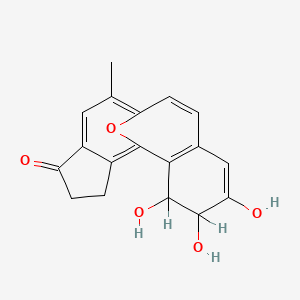 4,11-Epoxy-1H-benzo(a)cyclopenta(f)cyclodecen-1-one, 2,3,9,10-tetrahydro-8,9,10-trihydroxy-12-methyl-, (9S-trans)-