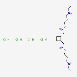 1,2-Cyclobutanedimethanamine, N,N'-bis(4-(ethylamino)butyl)-, tetrahydrochloride, (1R,2R)-rel-