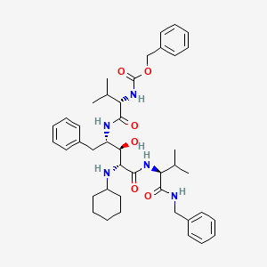 (2R,3S,4S)-N-(2-(Cyclohexylamino)-4-((N-((benzyloxy)carbonyl)valyl)amino)-3-hydroxy-5-phenylpentanoyl)valine benzylamide