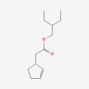 molecular formula C13H22O2 B15183826 2-Ethylbutyl cyclopent-2-ene-1-acetate CAS No. 94278-39-4