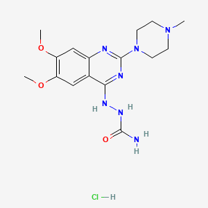 Hydrazinecarboxamide, 2-(6,7-dimethoxy-2-(4-methyl-1-piperazinyl)-4-quinazolinyl)-, monohydrochloride, hydrate