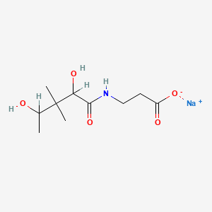 molecular formula C10H18NNaO5 B15183877 beta-Alanine, N-(2,4-dihydroxy-3,3-dimethyl-1-oxopentyl)-, monosodium salt CAS No. 59203-09-7