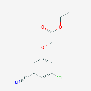 molecular formula C11H10ClNO3 B1518393 Ethyl 2-(3-chloro-5-cyanophenoxy)acetate CAS No. 1613307-27-9