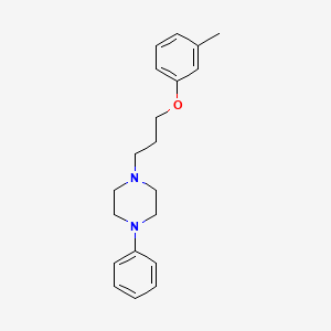 molecular formula C20H26N2O B15183947 Piperazine, 1-(3-(3-methylphenoxy)propyl)-4-phenyl- CAS No. 84344-38-7