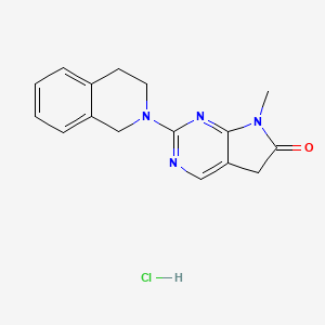 6H-Pyrrolo(2,3-d)pyrimidin-6-one, 5,7-dihydro-2-(3,4-dihydro-2(1H)-isoquinolinyl)-7-methyl-, monohydrochloride