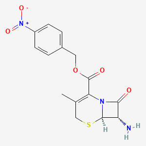 p-Nitrobenzyl (6R-trans)-7-amino-3-methyl-8-oxo-5-thia-1-azabicyclo(4.2.0)oct-2-ene-2-carboxylate