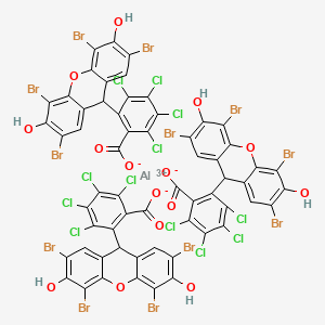 3,4,5,6-Tetrachloro-2-(2,4,5,7-tetrabromo-3,6-dihydroxyxanthen-9-yl)benzoic acid, aluminium salt