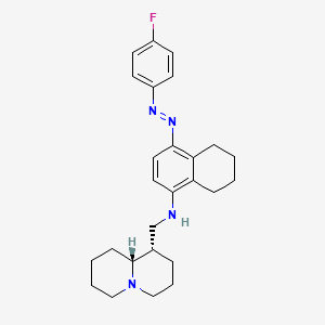 2H-Quinolizine-1-methanamine, N-(4-((4-fluorophenyl)azo)-5,6,7,8-tetrahydro-1-naphthalenyl)octahydro-, (1R-trans)-