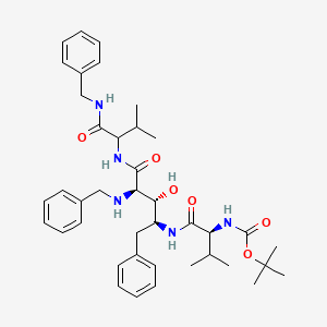 (2R,3R,4S)-N-(2-(Benzylamino)-4-((N-((tert-butyloxy)carbonyl)valyl)amino)-3-hydroxy-5-phenylpentanoyl)valine benzylamide