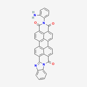 7-(2-aminophenyl)-7,18,25-triazanonacyclo[14.13.2.22,5.03,12.04,9.013,30.017,25.019,24.027,31]tritriaconta-1(29),2(33),3(12),4(9),5(32),10,13(30),14,16(31),17,19,21,23,27-tetradecaene-6,8,26-trione