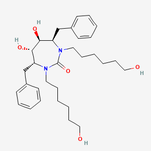 2H-1,3-Diazepin-2-one, hexahydro-5,6-dihydroxy-1,3-bis(6-hydroxyhexyl)-4,7-bis(phenylmethyl)-, (4R,5S,6S,7R)-