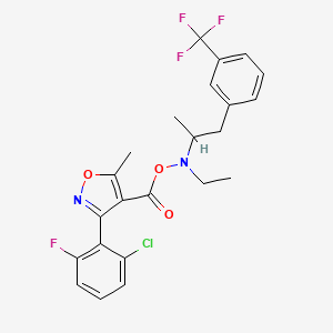 Benzeneethanamine, N-(((3-(2-chloro-6-fluorophenyl)-5-methyl-4-isoxazolyl)carbonyl)oxy)-N-ethyl-alpha-methyl-3-(trifluoromethyl)-