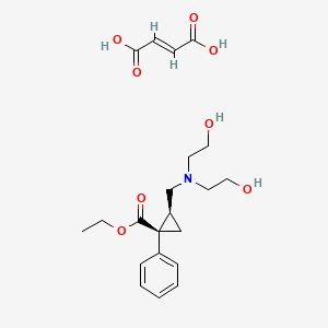 (E)-but-2-enedioic acid;ethyl (1R,2S)-2-[[bis(2-hydroxyethyl)amino]methyl]-1-phenylcyclopropane-1-carboxylate