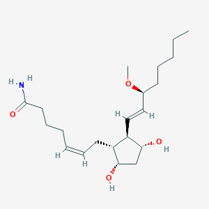 molecular formula C21H37NO4 B15184130 Prosta-5,13-dien-1-amide, 9,11-dihydroxy-15-methoxy-, (5Z,9alpha,11alpha,13E,15S)- CAS No. 170753-89-6