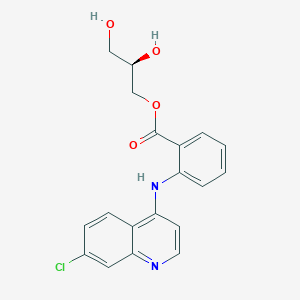 molecular formula C19H17ClN2O4 B15184189 Glafenine, (R)- CAS No. 1301253-65-5