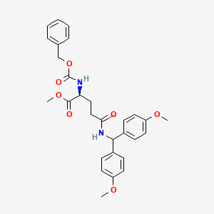 molecular formula C29H32N2O7 B1518421 z-n-delta-4,4'-Dimethoxydityl-l-glutamine methyl ester 
