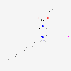 molecular formula C17H35IN2O2 B15184221 4-Carboxy-1-methyl-1-nonylpiperazinium iodide ethyl ester CAS No. 110029-80-6