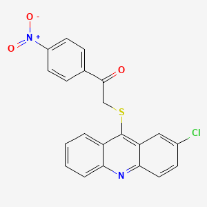 Ethanone, 2-((2-chloro-9-acridinyl)thio)-1-(4-nitrophenyl)-