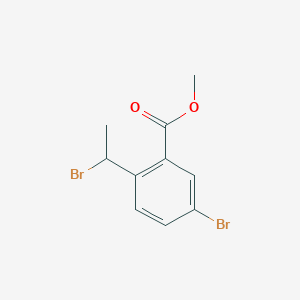 molecular formula C10H10Br2O2 B1518423 Methyl 5-bromo-2-(1-bromoethyl)benzoate 
