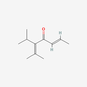 molecular formula C11H18O B15184234 3-Isopropyl-2-methyl-2,5-heptadien-4-one CAS No. 74402-67-8