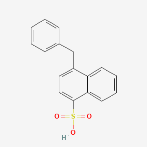 molecular formula C17H14O3S B15184274 4-(Phenylmethyl)-1-naphthalenesulfonic acid CAS No. 859071-47-9