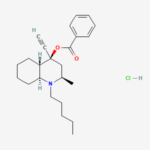 4-Quinolinol, decahydro-4-ethynyl-2-methyl-1-pentyl-, benzoate (ester), hydrochloride, (2-alpha,4-alpha,4a-alpha,8a-beta)-