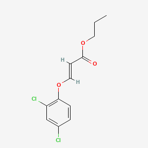 molecular formula C12H12Cl2O3 B15184306 Propyl (E)-3-(2,4-dichlorophenoxy)-2-propenoate CAS No. 53596-20-6