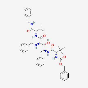 (2R,3S,4S)-N-(2-(Benzylamino)-4-((N-((benzyloxy)carbonyl)-L-tert-leucyl)amino)-3-hydroxy-5-phenylpentanoyl)-L-valine benzylamide