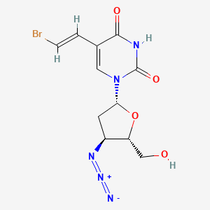 molecular formula C11H12BrN5O4 B15184350 3'-Azido-5-bromovinyl-2',3'-dideoxyuridine CAS No. 80646-52-2