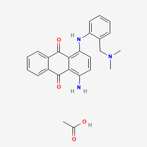 molecular formula C23H21N3O2.C2H4O2<br>C25H25N3O4 B15184365 Einecs 281-557-9 CAS No. 83968-78-9