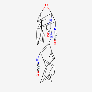 molecular formula C30H16N4O4 B15184390 2,4-Dioxo-1,3-diazetidine-1,3-diylbis(p-phenylenemethylene-o-phenylene) diisocyanate CAS No. 94158-57-3