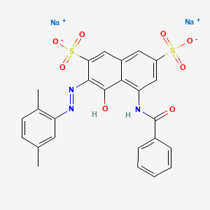 Disodium 5-(benzoylamino)-3-((2,5-dimethylphenyl)azo)-4-hydroxynaphthalene-2,7-disulphonate