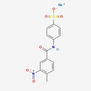 molecular formula C14H11N2NaO6S B15184409 Sodium 4-(4-methyl-3-nitrobenzoylamino)benzenesulphonate CAS No. 84029-45-8