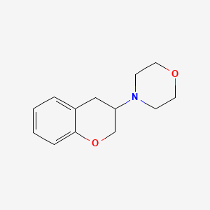 molecular formula C13H17NO2 B15184435 4-(3,4-Dihydro-2H-1-benzopyran-3-yl)morpholine CAS No. 83823-51-2