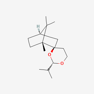 molecular formula C16H28O2 B15184437 Spiro(bicyclo(2.2.1)heptane-2,4'-(1,3)dioxane), 1,7,7-trimethyl-2'-(1-methylethyl)-, (1R,2S,2'S,4R)- CAS No. 188199-50-0